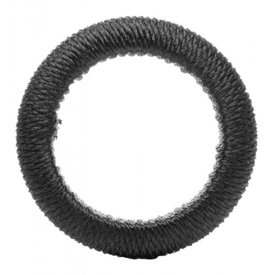 Conjunto 4 Anéis para Guardanapo Tressê Preto Plástico 